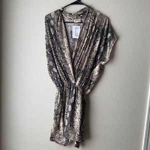 Snake print romper NWT